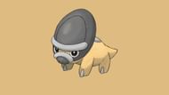 Shieldon's weight is 57.0 kg (125.7 lbs) (Image via The Pokemon Company)